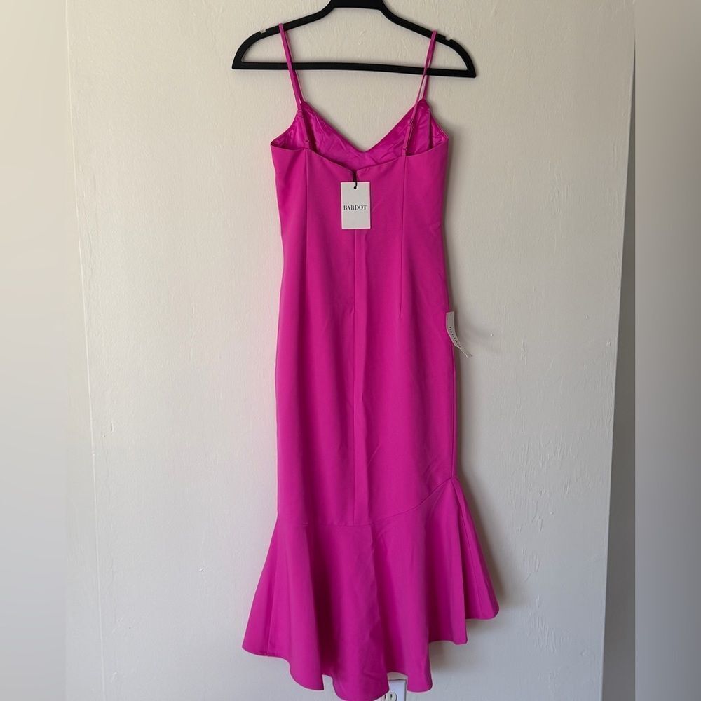 Bardot - Lisandra Midi Dress In Pink Shock -new with tag- perfect condition - Picture 5 of 5
